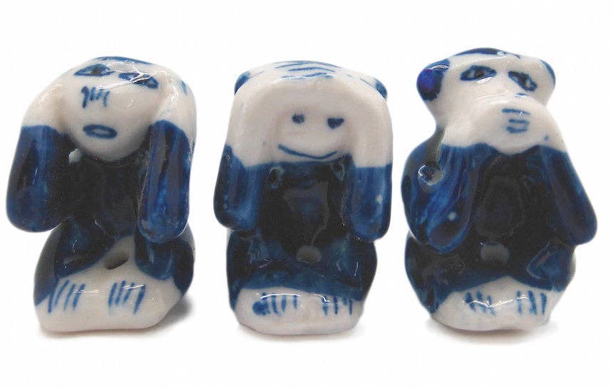 European Heritage Gifts - Wholesale Decorative Figurine - Ceramic Porcelain Delft Blue Monkey0