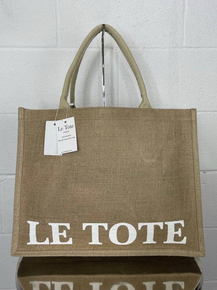 Natural Jute Tote XL for wholesale by Le Tote Original