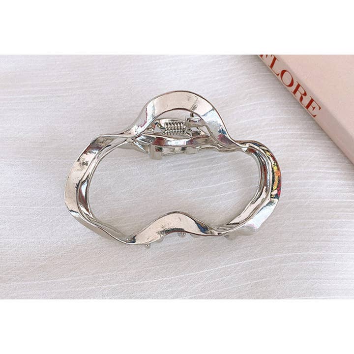 AK Brand - Wholesale Hair Clip - Women's - Metallic Abstract Design Claw