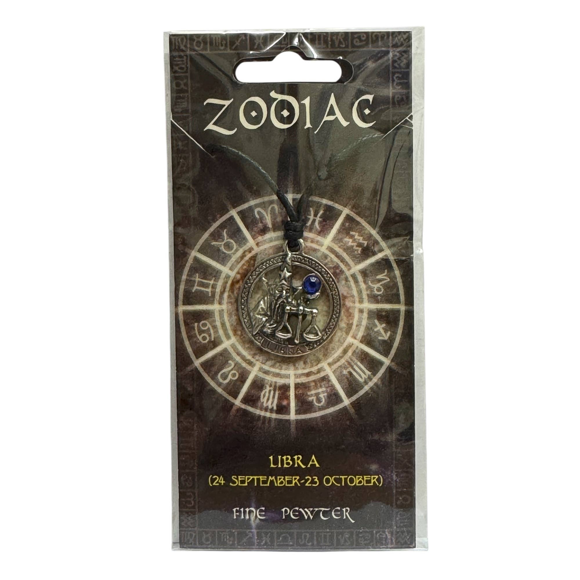 Myth & Magik - Silver Jewellery Cavern Wholesale - Wholesale Pendant/Charm Necklace -  Pewter Libra Zodiac Necklace - Astrology Gift - (USA-DDP)0