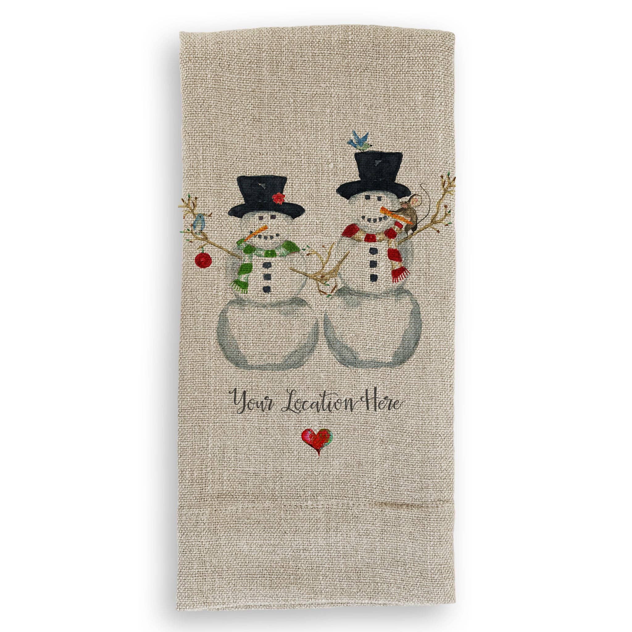 French Graffiti – Großhandel Geschirrtücher – Schneemänner bringen mein Herz mit dem Standort zum Schmelzen1