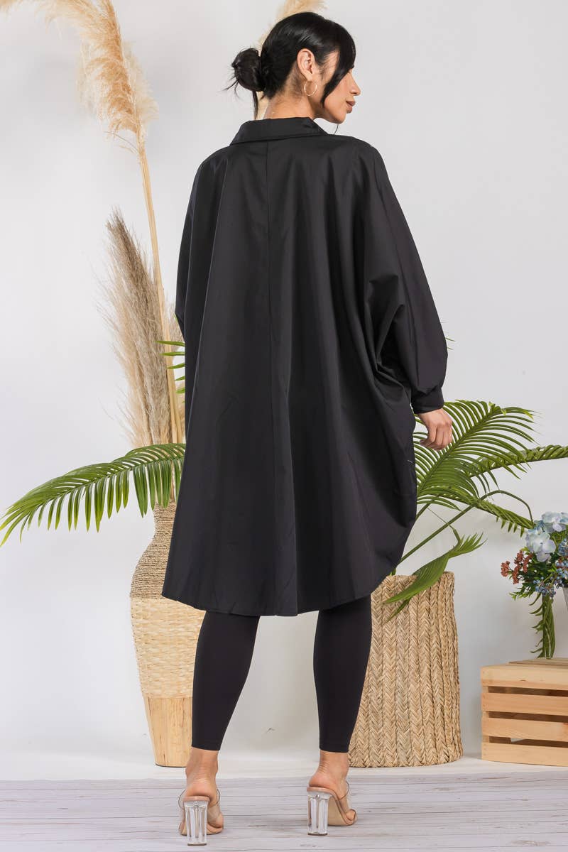 H&H Fashion Inc. - Wholesale Button Down Shirt - Women's - T304X - Hi-Lo Long Sleeve Shirt3