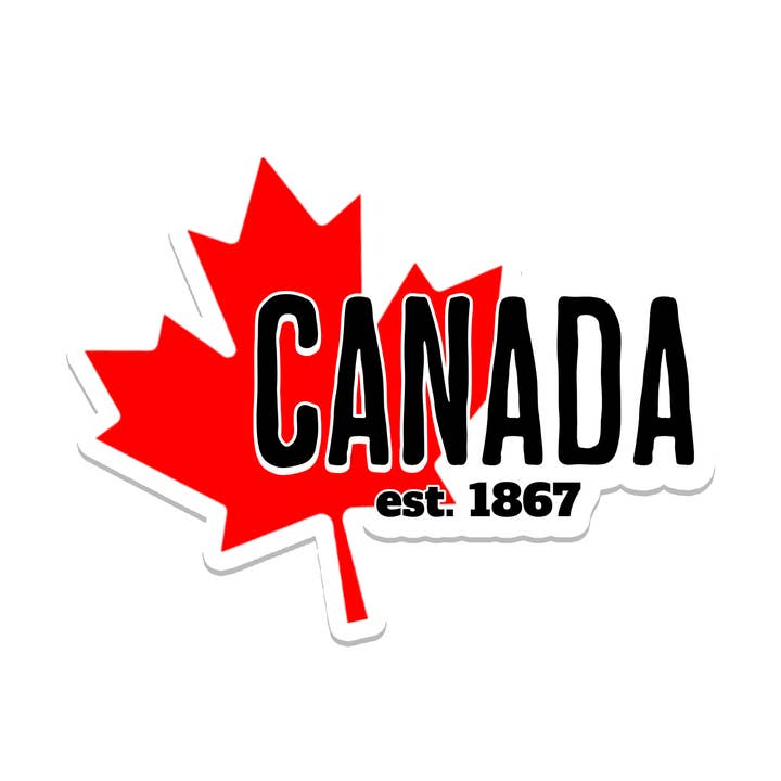 Canada Established | Politics | Waterproof Bumper Sticker for wholesale by SlapPolitics Stickers