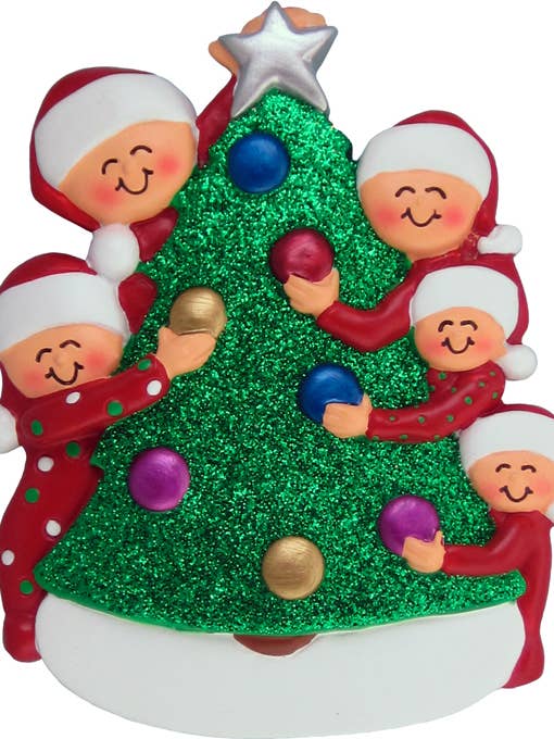 Family Decorating Tree: 5 People for wholesale by Ornament Central