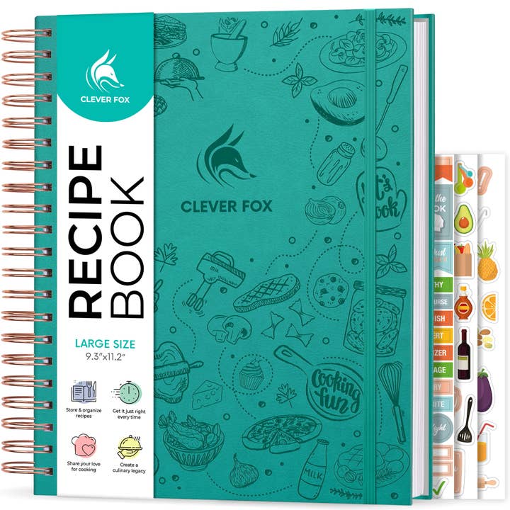 Recipe Book Spiral Large for wholesale by Clever Fox Planners
