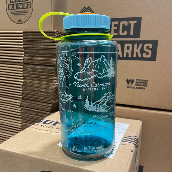 Rainier Watch Supply Co - Wholesale Water Bottle - Washington National Parks Nalgene Bottle