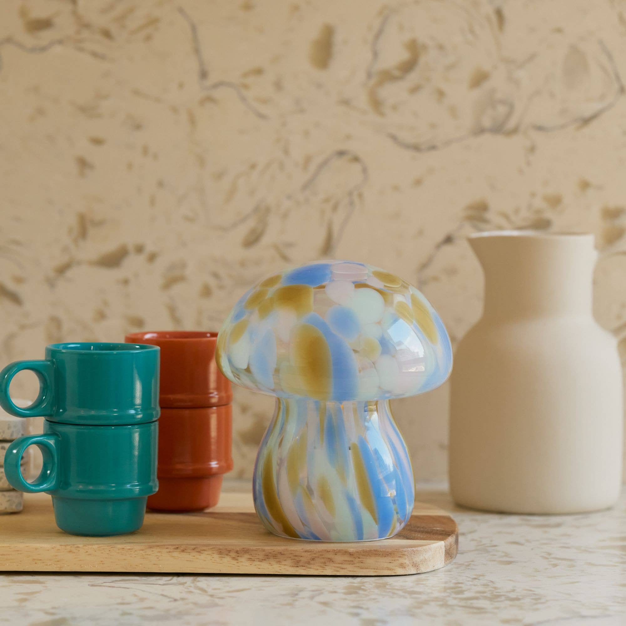 Humber - Wholesale Accent/Desk Lamp - Cordless Glass Mushroom Lamp6