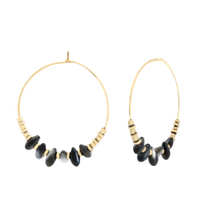 BØJLEØRERINGE MED STEN - NK2112456F74 for engroshandel hos AMORINO SRL