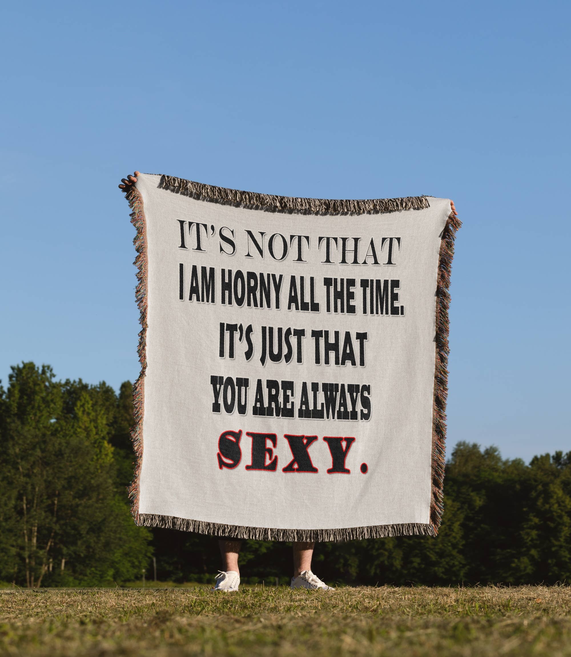 3dRose - Vente Plaids - 3dRose, Ce n'est pas que je sois tout le temps excité, c'est juste que tu es toujours sexy., Couverture1