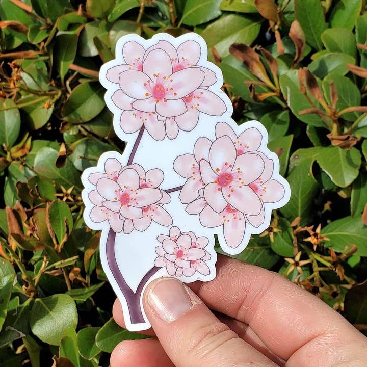 Autocollant fleur de cerisier pour la vente par Spare Room Design Co.