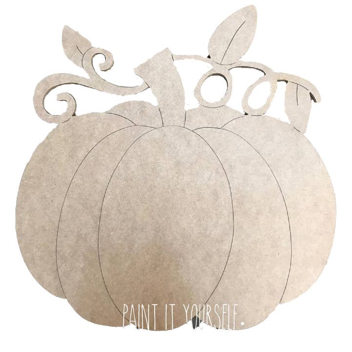 Honey And Sugar Designs - Venta al por mayor Recortables - Paint and Sip: kit de arte en madera para bricolaje, diseño de calabaza2