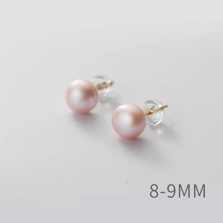 Perimade & Co. LLC - Wholesale Stud/Post Earrings - White Pink Purple Pearl Stud Earrings in 925 Sterling Silver23