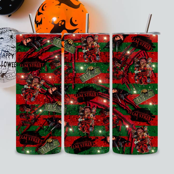 Elm St Collage Tumbler for wholesale by Graveyard Offerings