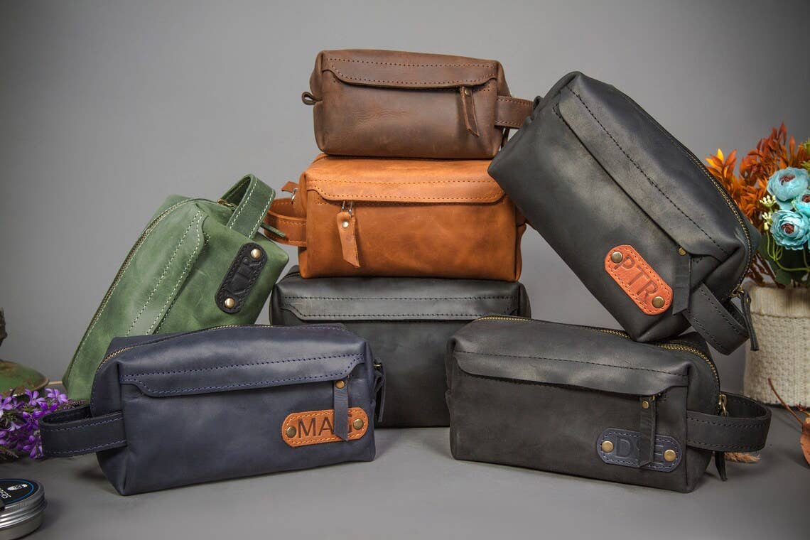 Pikore – wholesale Toiletry bag – men's – Leather dopp kit4