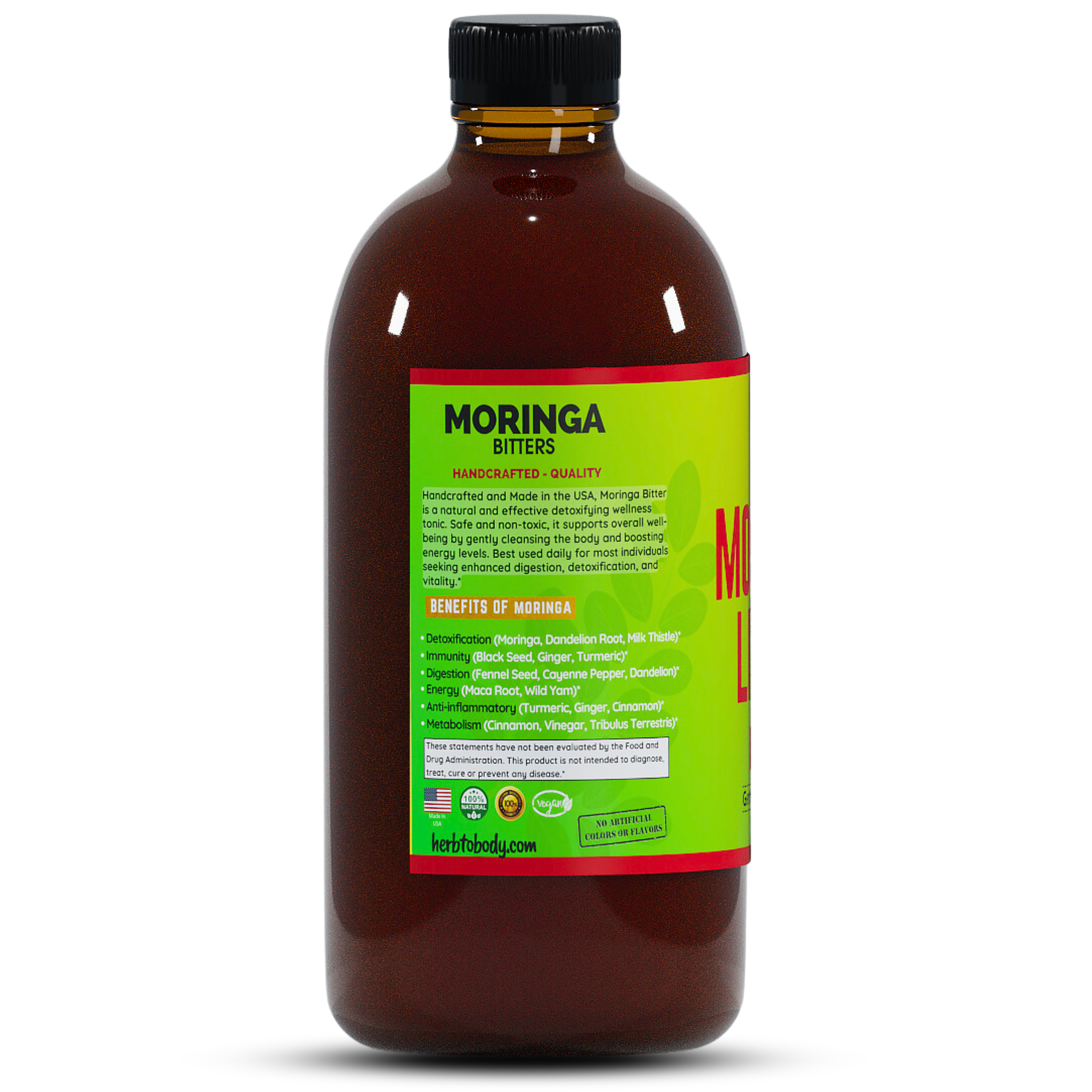 Herb To Body - Wholesale Oral supplement/vitamin - Moringa Living Bitter 16oz | Plant Based Liquid Superfood2
