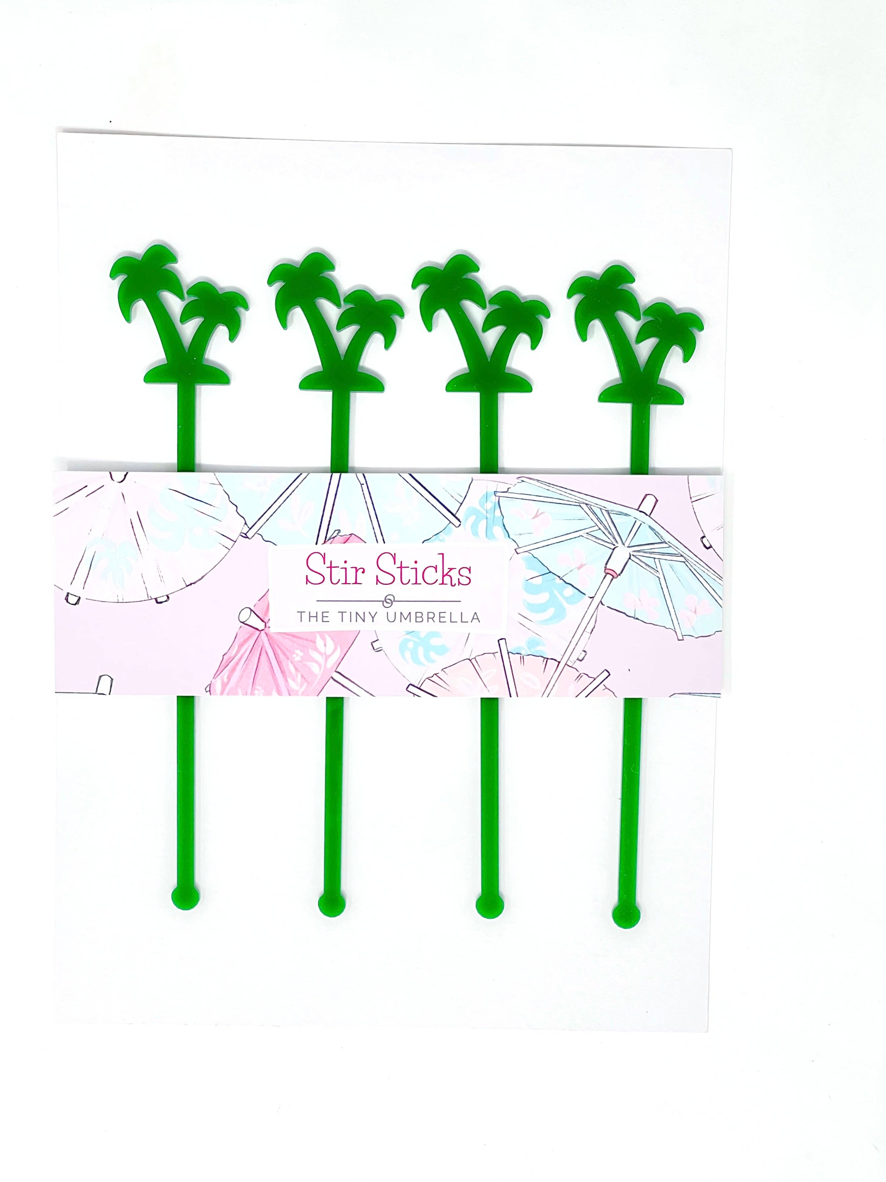 The Tiny Umbrella - Wholesale Drink Stirrer - Palm Tree Stir Stick Set of 41