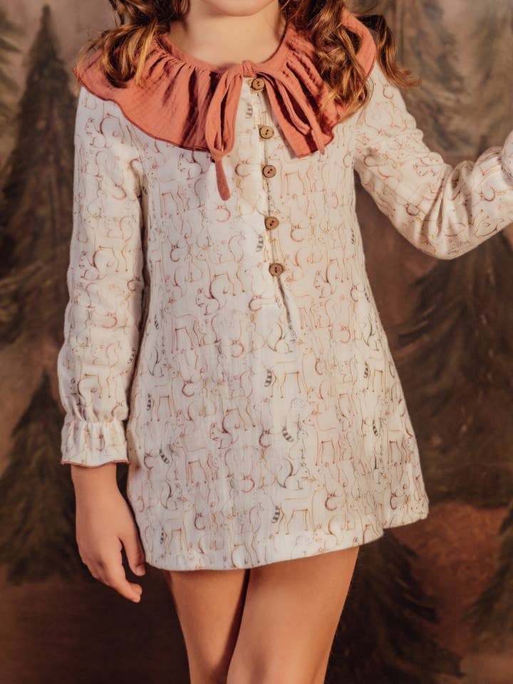 2412809 Girl's dress with animal print for wholesale by BABINE-ROINSAL