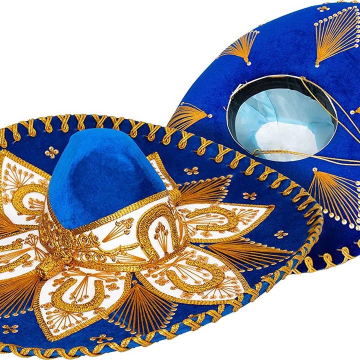 FESTMEX - Vendita all'ingrosso Costume di carnevale - Unisex - Autentico cappello messicano sombrero Mariachi Charro, cappello messicano premium per feste in maschera, 5 de Mayo, 16 de Septiembre