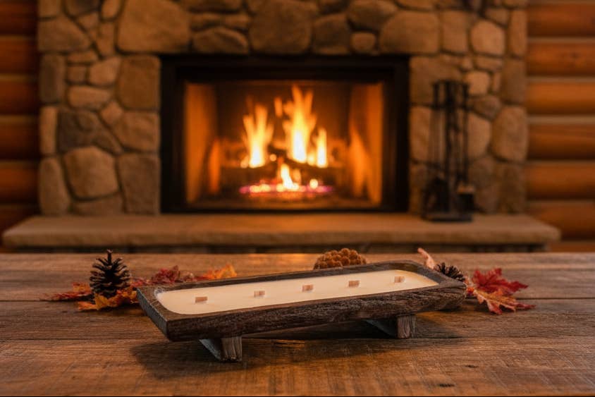 North Country Candle - Wholesale Jar/Filled Candle - Half Log Dough Bowl Candles4