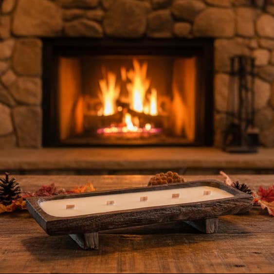 North Country Candle - Wholesale Jar/Filled Candle - Half Log Dough Bowl Candles4