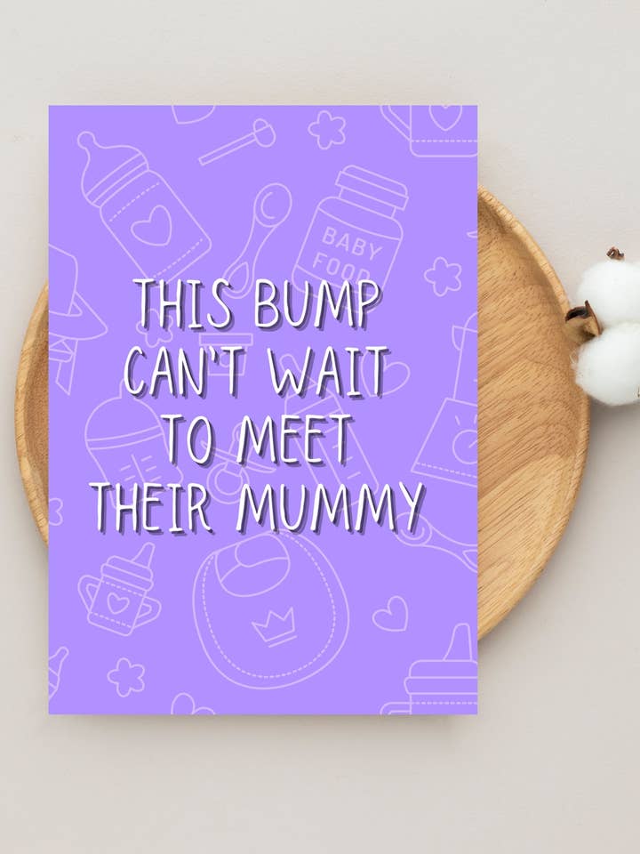 Biglietto di auguri per la prima festa della mamma/mamma che verrà per la vendita all'ingrosso da parte di Printicole