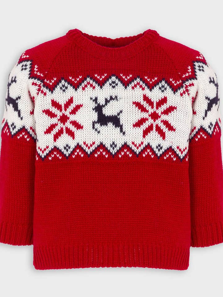 Jacquard trui met kerstthema voor wholesale door Minhon