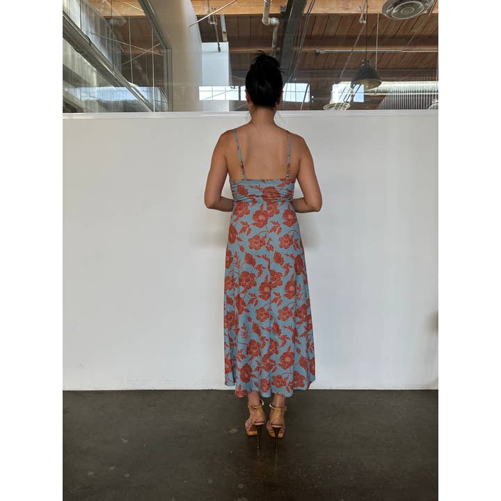 Audrey 3+1 - Wholesale Dress - Women's - Elise Floral Midi Tie Dress-D6542I4