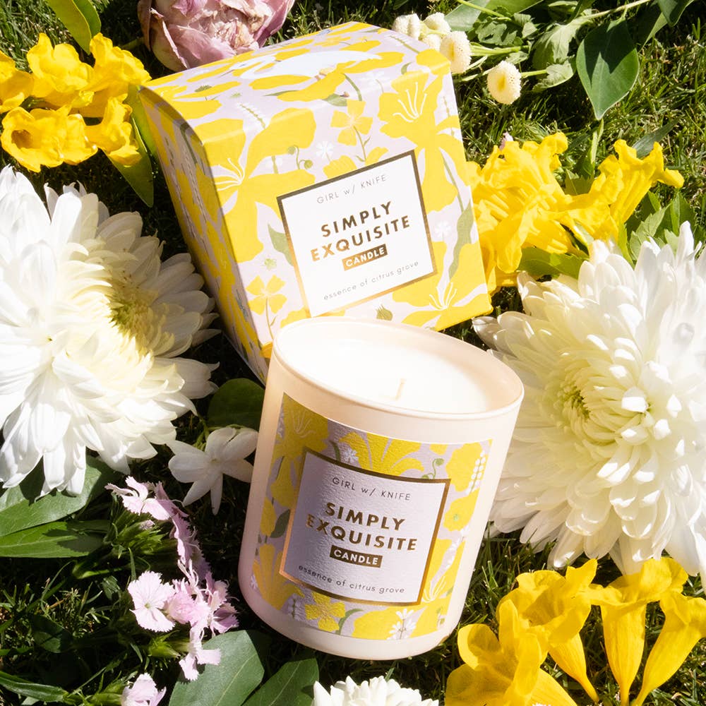Girl w/ Knife - Vente Bougie en bocal - Bougie Simply Exquisite - Essence of Citrus Grove (soja et coco)5
