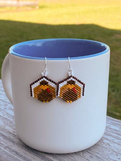 Beaded Tyrkiet øreringe for engroshandel hos DlpDesigned