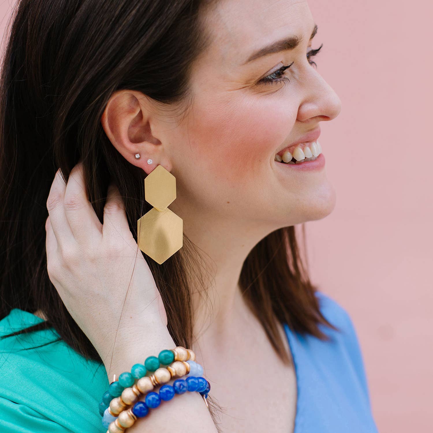 Michelle McDowell – Brincos de argola por atacado – Brincos Strasburg Gold0