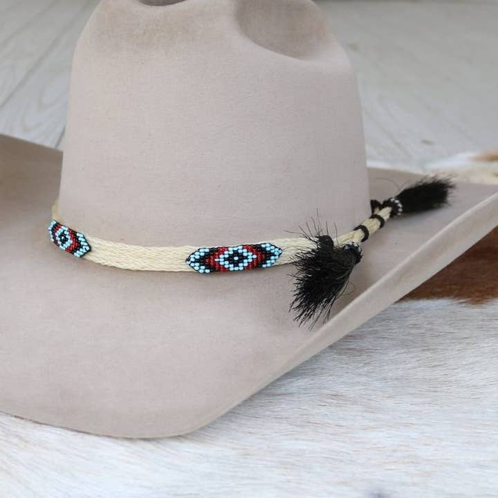 Hestehår Perlebesat Hattebånd - Cheval for engroshandel hos Willow Lane Hat Co.