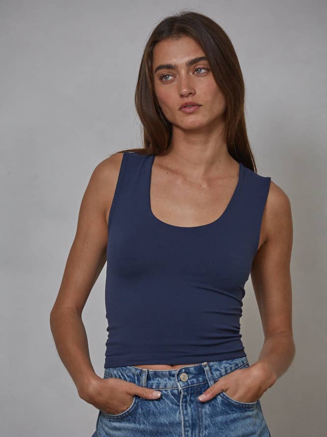 By Together – wholesale Linne (Tryckt) - Dam – S1187N | Dubbelskiktad sömlös topp23