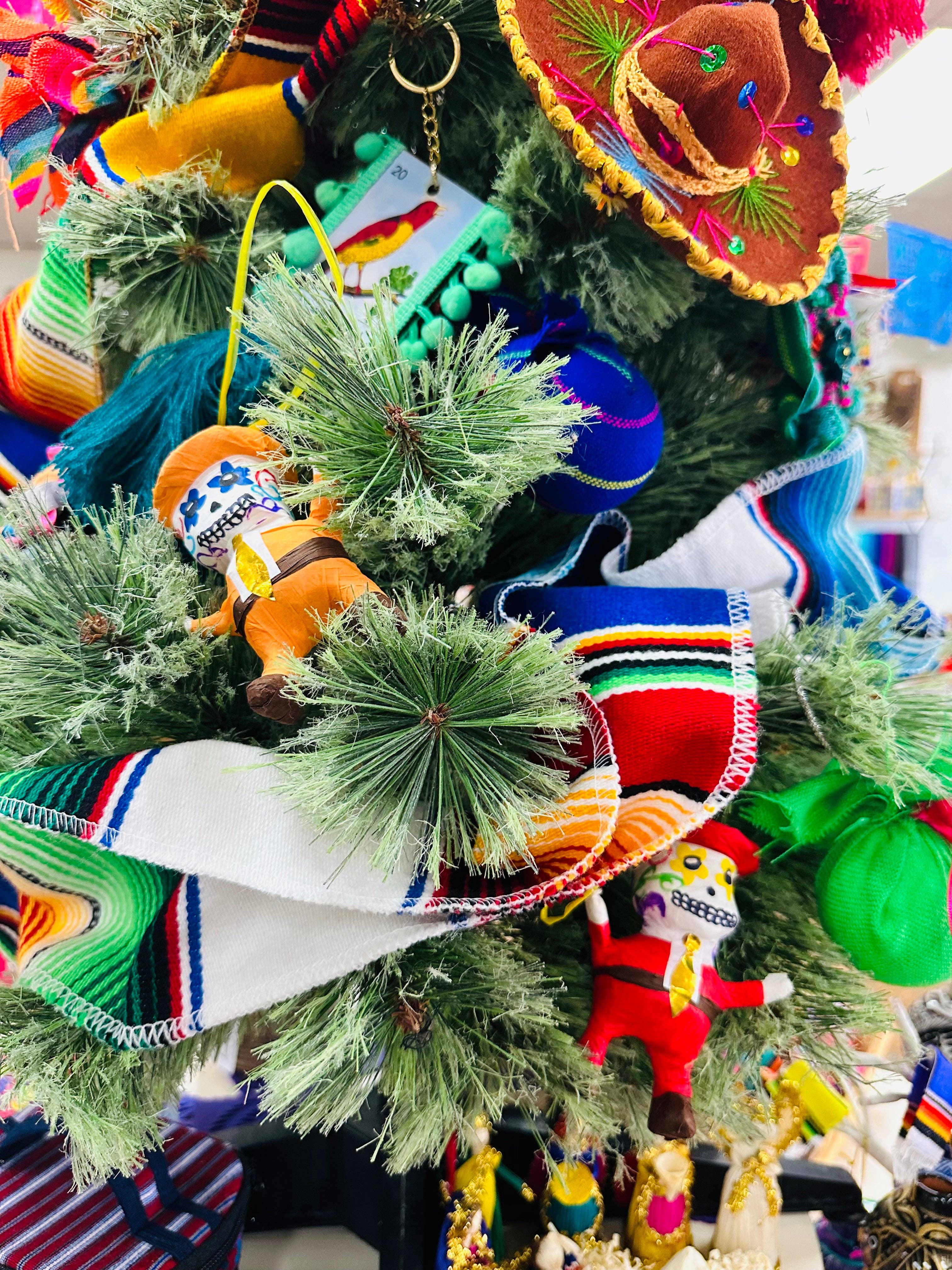  Pc Set Multicolor Christmas Mini Sugar Skull Piñatas 3 Pack Ornament for wholesale on Faire3