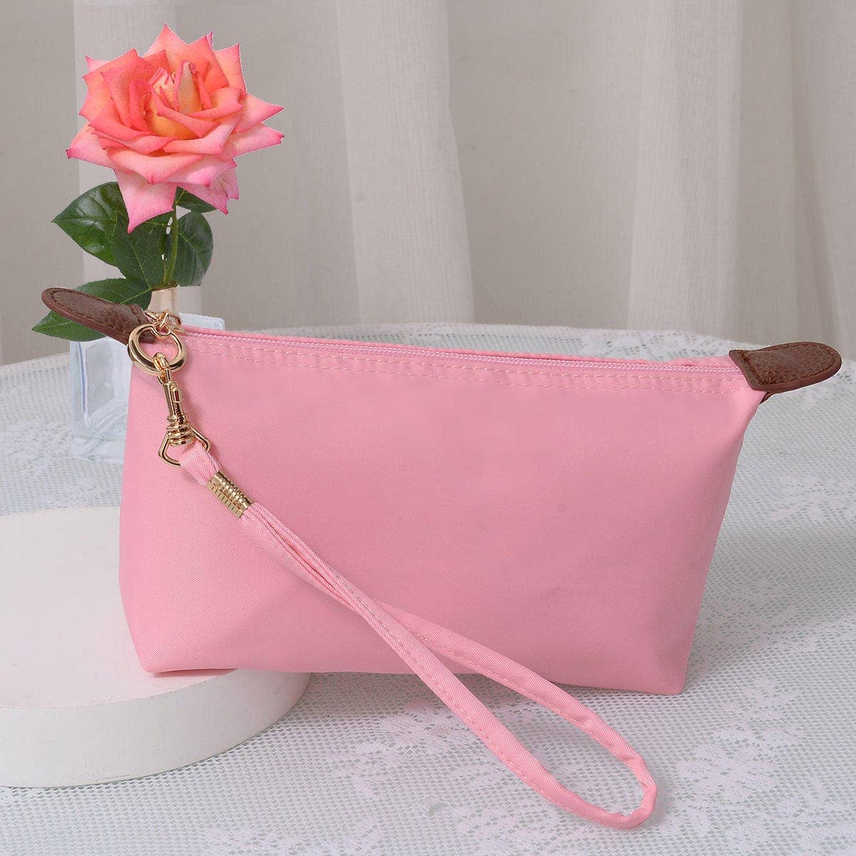 MiMi Wholesale - Wholesale Makeup/Cosmetic Bag - HM1006 Monogrammable Nylon Fabric Cosmetic Bag5