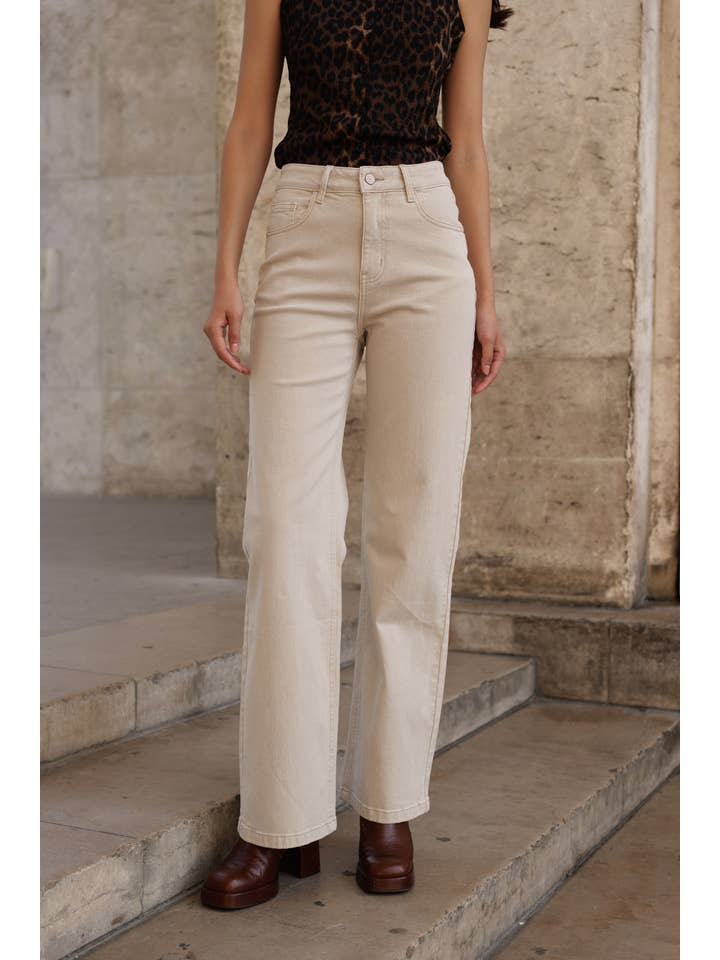 Oraije Paris - Vendita all'ingrosso Jeans - Donna - Jeans Barbara a gamba larga11