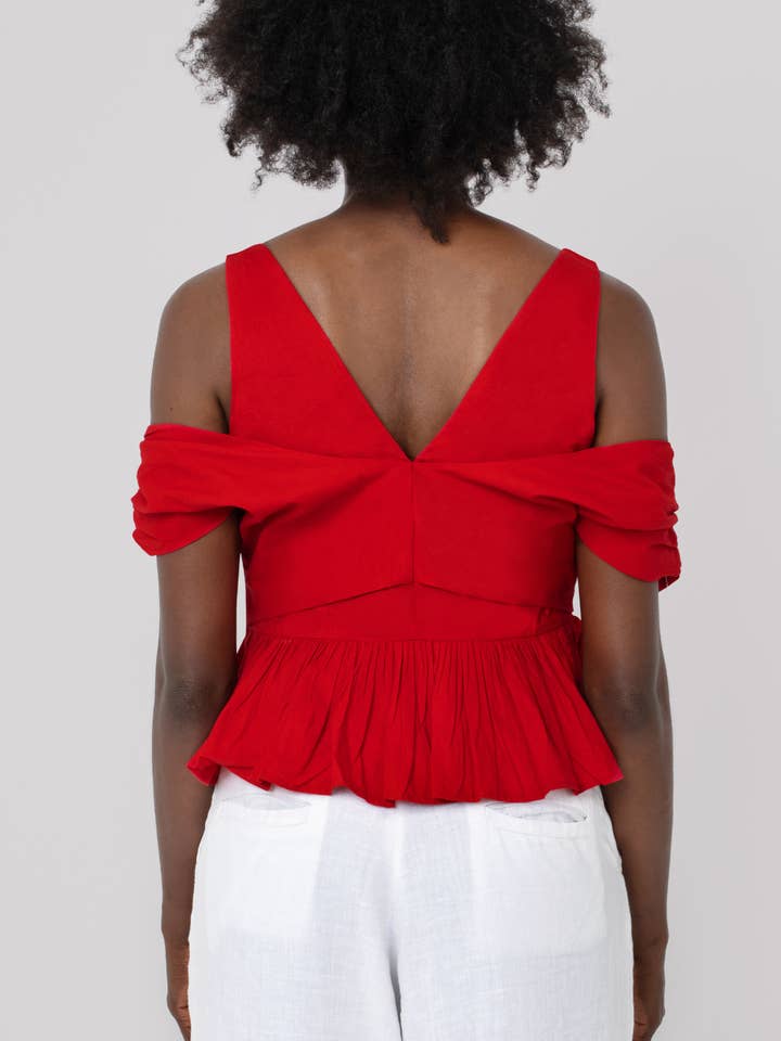 Haveli - Wholesale Blouse - Women's - Usha Peplum Top1