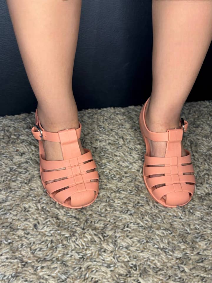 Arabella Jelly Sandals (orange) for wholesale by Marlea Drakior