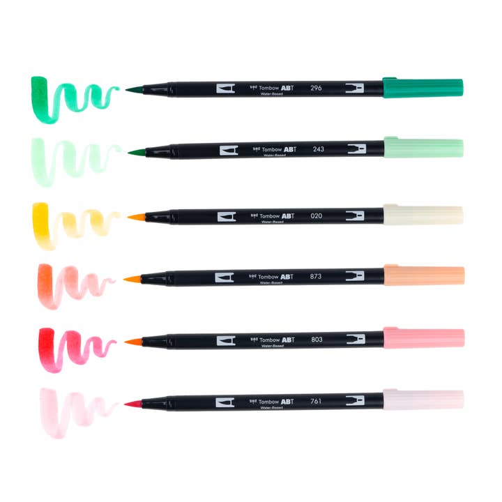 Tombow - Wholesale Marker - Dual Brush Pen Art Markers, Just Peachy, 6-Pack2