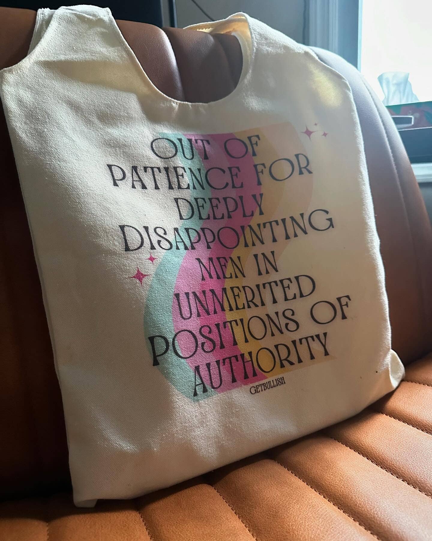 GetBullish – Engroshandel Tote bag - Dame – Feministisk tote „Ud af tålmodighed for skuffende mænd“ lærred8