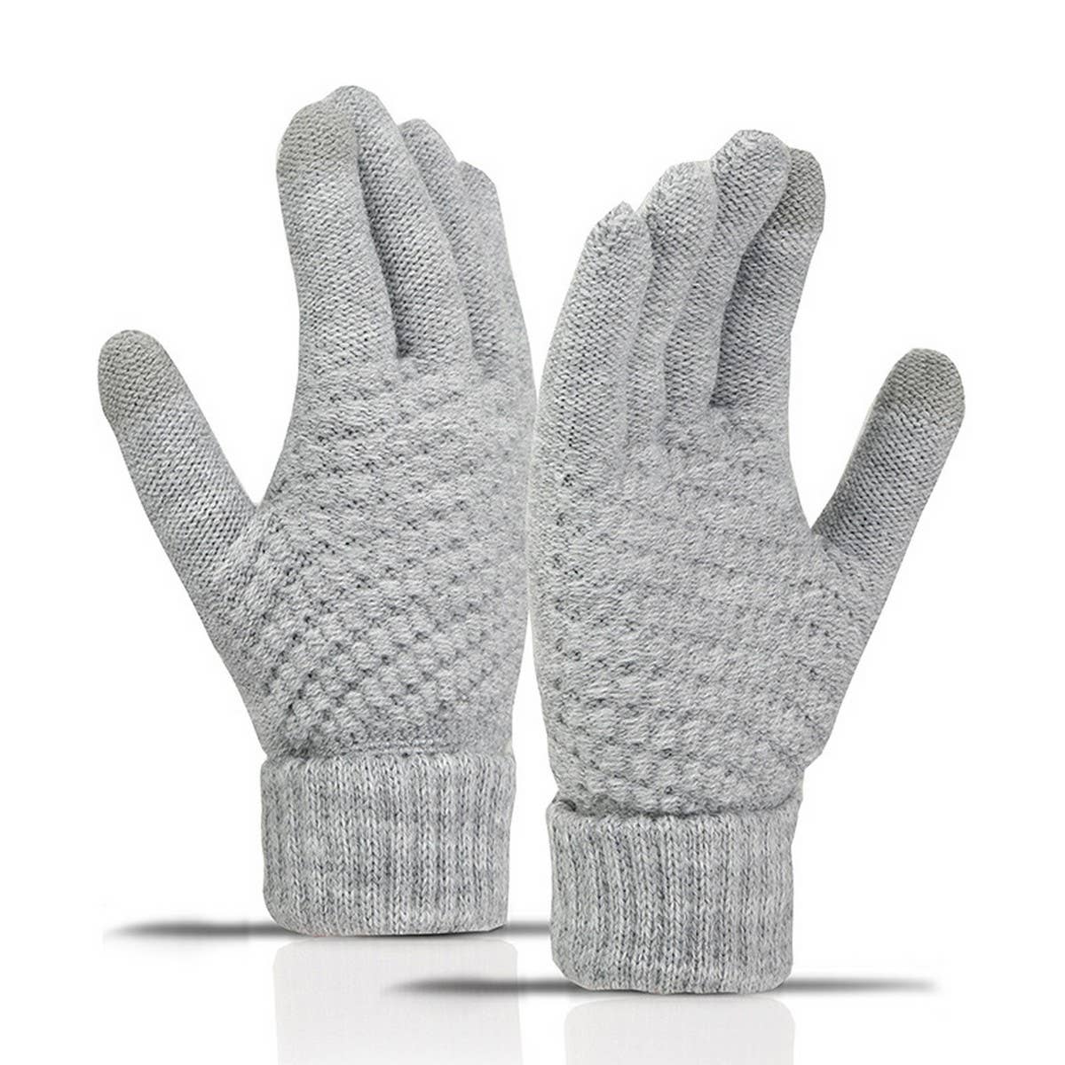 NINEXIS - Wholesale Gloves - Women's - CWAG00551_WOMEN WINTER CUTE KNIT TOUCHSCREEN GLOVES1