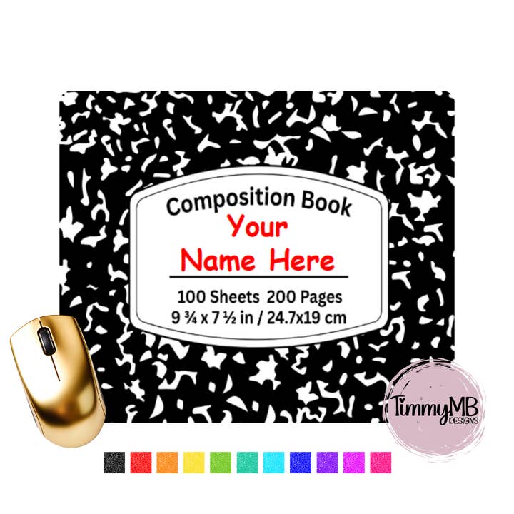 Cahier de composition : Uni - Tapis de souris personnalisé pour la vente par TimmyMB Designs