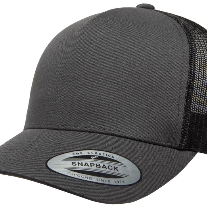 Stryder Gear - Wholesale Trucker Hat - Unisex - Montana Bigfoot Sunset on a YP6506 Charcoal Hat