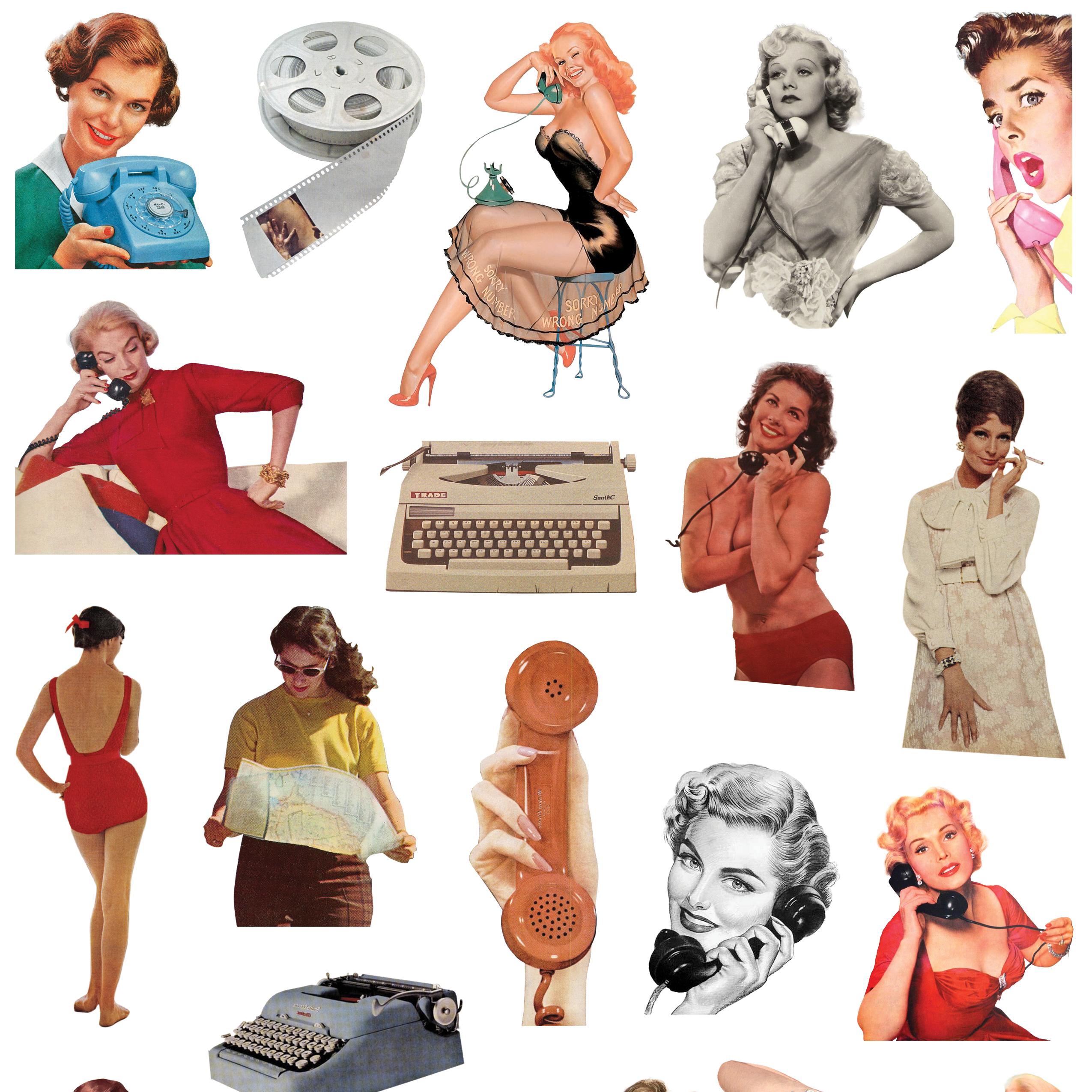 Trinket Party - Wholesale DIY Craft Kit - Sweet Nostalgia Collage Kit2