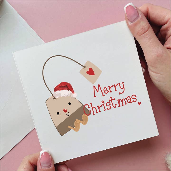 Te-pose Glædelig Jul Kort for engroshandel hos Alphabet Studios