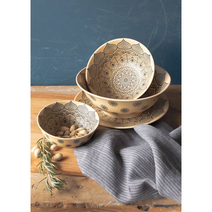 Danica Outlet Store - Wholesale Dinner Plate - Heirloom Mandala Stamped Plate 8.5 Inch