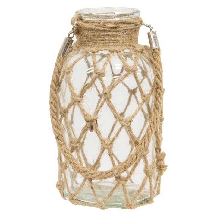 Glasvase med rebnet, 4 „dia x 8.25" H for engroshandel hos CWI Gifts