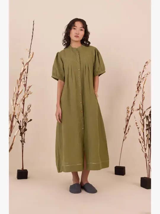 Leinen-Heather-Kleid für den Großhandel von Live Linen