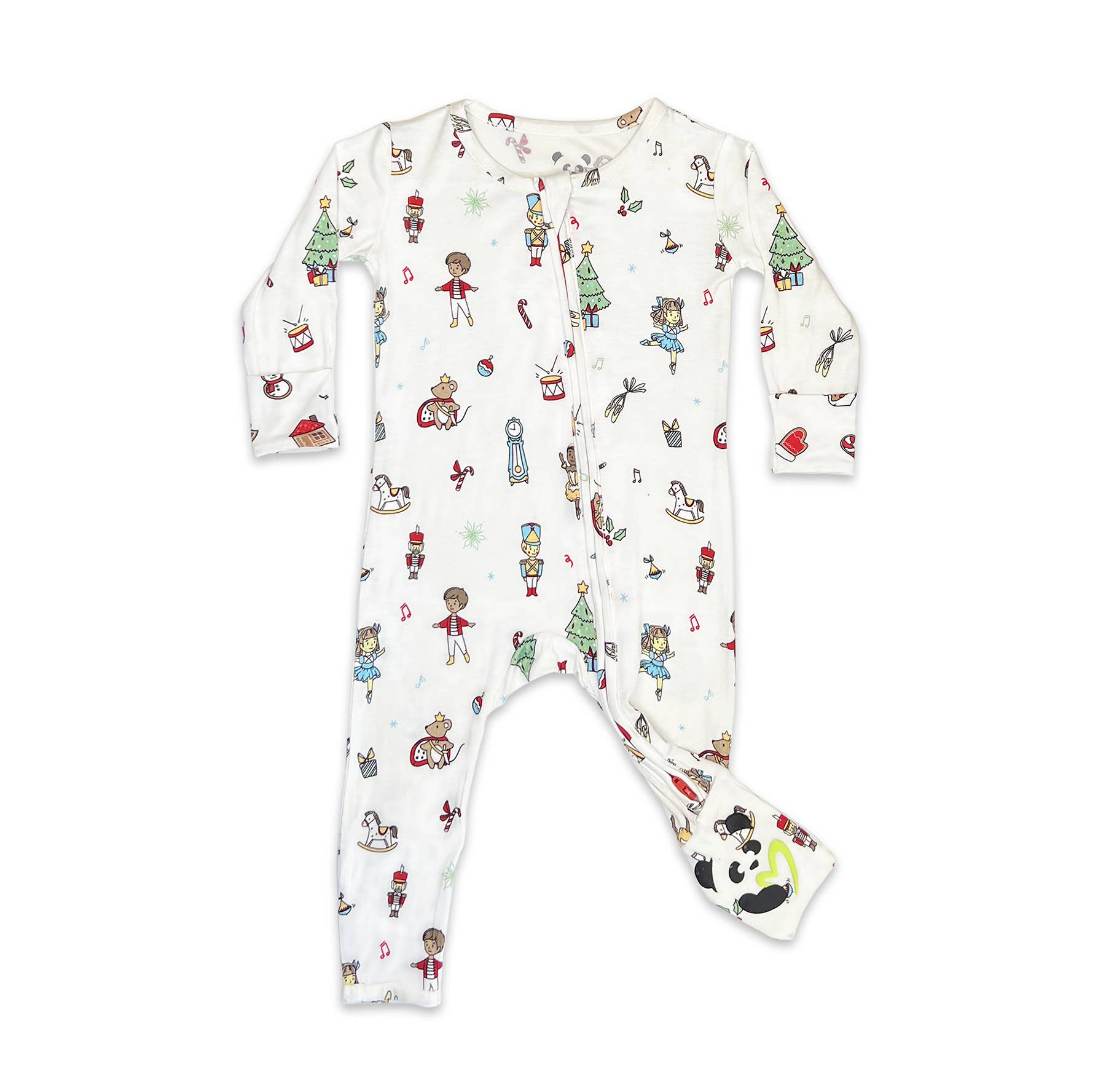 Bellabu Bear - Vente Grenouillère – bébé - Pyjama bébé en bambou Noël Casse-noisette0