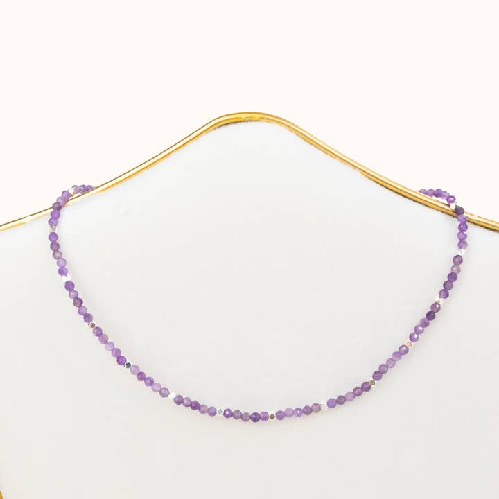 Amethyst-Choker Silber für den Großhandel von Blue Buddha Jewelry