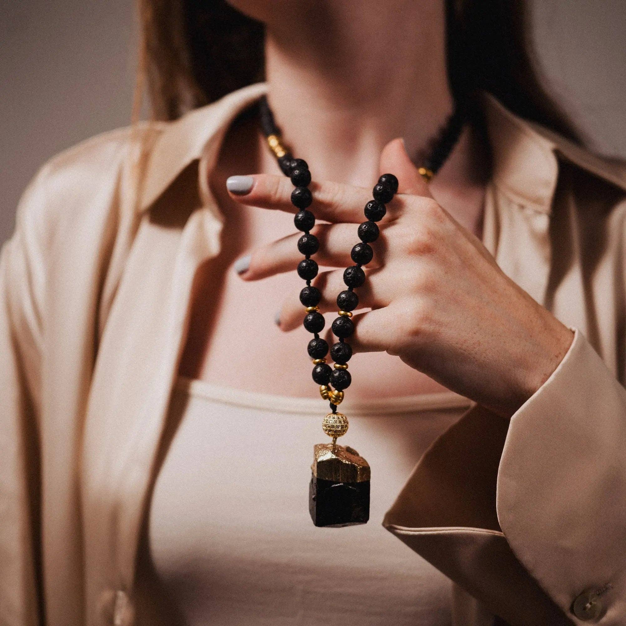 PHOEBE´S - Wholesale Pendant/Charm Necklace - Black Tourmaline Necklace | Aromatherapy Stone7